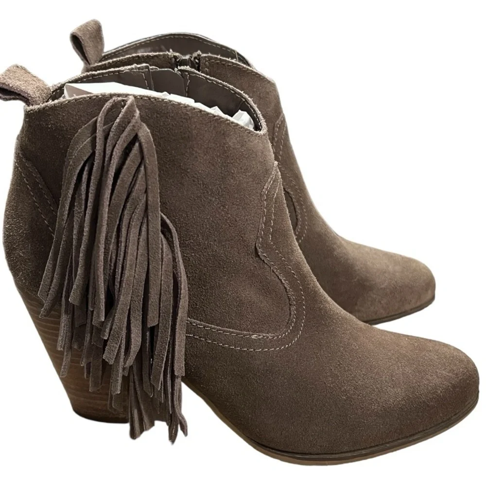 Steve Madden Ohio Western Suede Fringe Bootie Size 9M